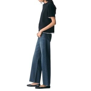Aritzia Denim Forum The Farrah Lo-Rise Wide Leg Jeans Blue Women's Size 25